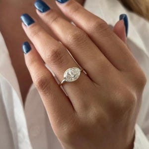Oval Cut Lab Grown Diamond Solitaire Engagement Ring, Lab Grown Diamond Ring for Women Proposal Ring for Her, Comfort Fit Ring, Wedding Gift