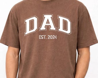 Custom Dad est Shirt, Personalized New Dad Tee