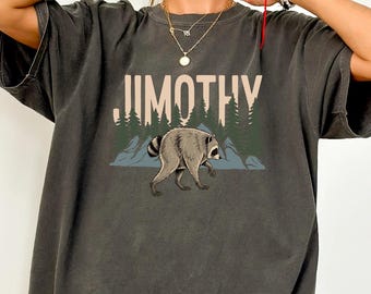 Jimothy Raccoon Tee, Funny Viral Raccoon Shirt, Retro Moon Graphic Tshirt, Seattle Feral Legend Tee, Cottagecore Animal Gift