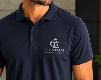 Custom Embroidered Polo Shirt, Business Logo, Company Uniform Shirt