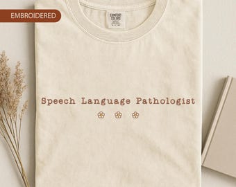 Embroidered Language Pathologist Shirt: I Teach Kids The Talk Back, SLP Tee