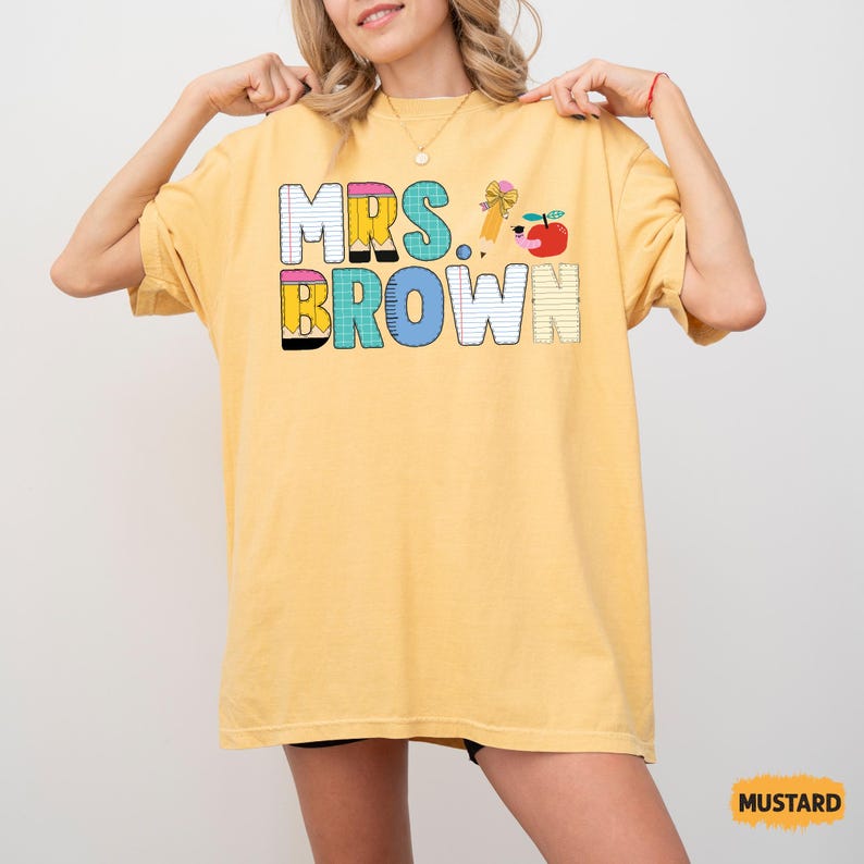 Personalized Teacher T-Shirt – Custom Name, Teacher Appreciation Gift image 7
