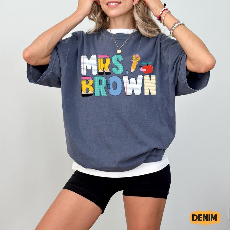Personalized Teacher T-Shirt – Custom Name, Teacher Appreciation Gift image 1