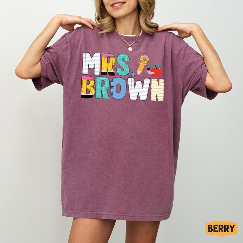 Personalized Teacher T-Shirt – Custom Name, Teacher Appreciation Gift image 5