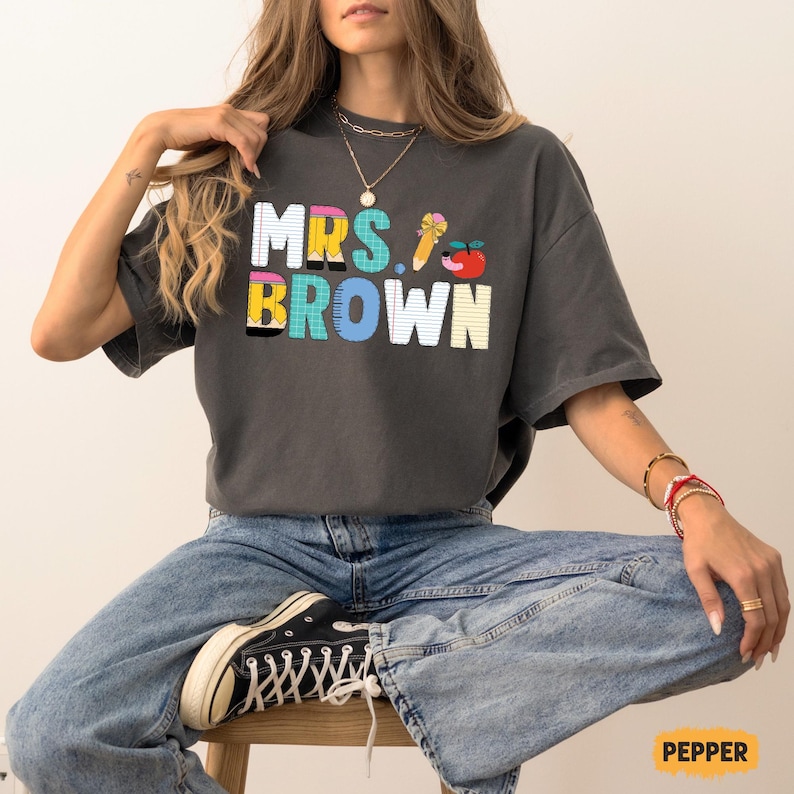 Personalized Teacher T-Shirt – Custom Name, Teacher Appreciation Gift image 2