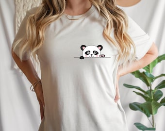 Panda Bear Graphic Tee, Animal Lover Shirt