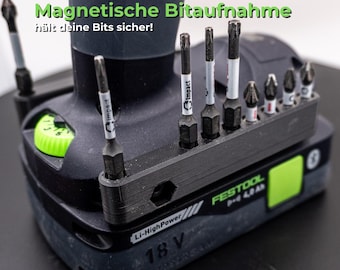 Magnetischer Bithalter für Festool Akkuschrauber – 1/4” Bit Organizer 4–8 Slots