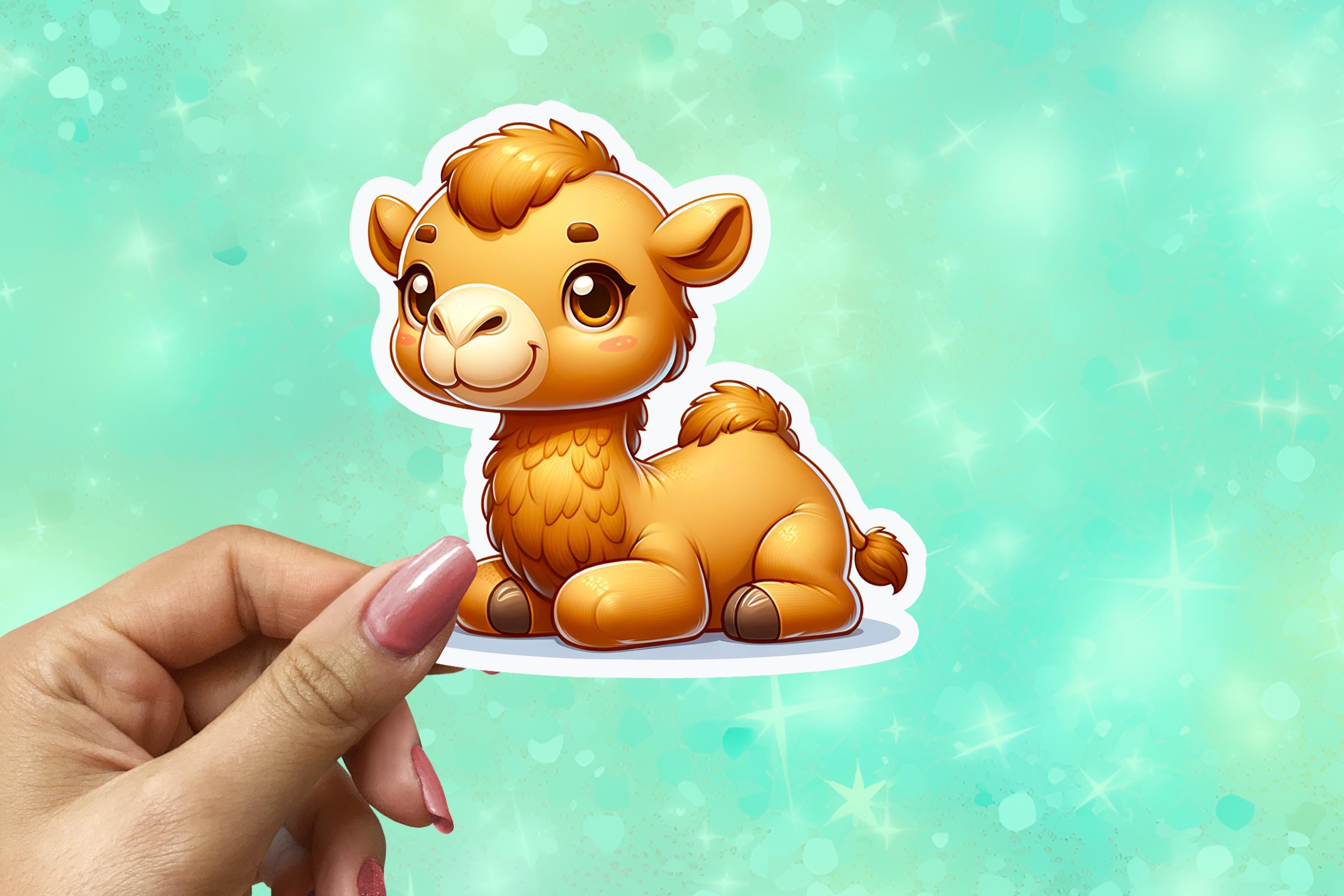 Cute Kawaii Camel Sticker, Baby Camel Vinyl Sticker, Desert Animal ...