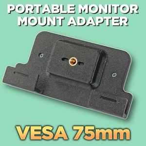 Adaptador VESA de 75 mm a 1/4" para monitor portátil (versión de 2 tornillos)