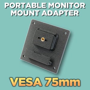 Portable Monitor 75mm VESA to 1/4"-20 Adapter (4-Screw Version)