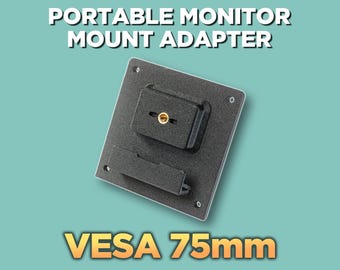 Portable Monitor 75mm VESA to 1/4"-20 Adapter (4-Screw Version)