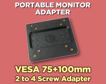 Przenośny monitor z adapterem śrubowym VESA 2 do 4