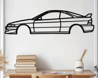 Classic 90s Sport Coupe Metal Wall Art, Retro JDM Performance Silhouette, Vintage Garage Decor, Fathers Day Gift
