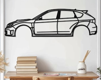 Rally Inspired Sport Sedan Metal Wall Art, Aggressive Turbo Performance Silhouette, JDM Garage Decor, Automotive Gift, Fathers Day Gift