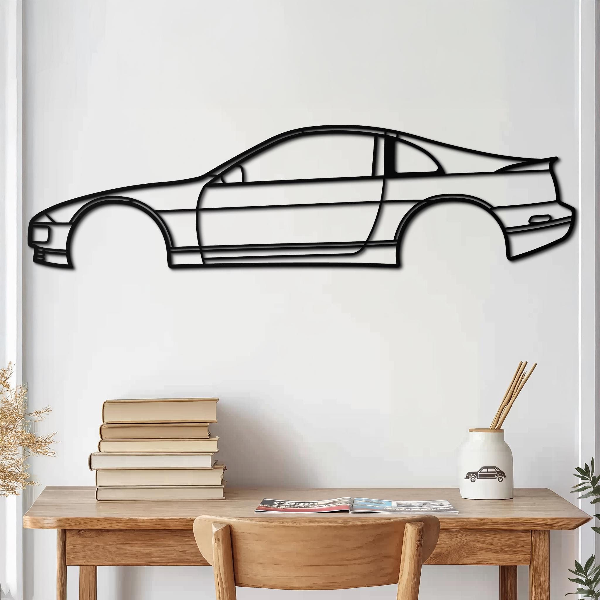 金属製の車のウォールアート、車愛好家へのギフト、レーシングカーの