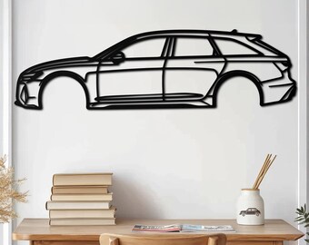 Arte de pared metálico de camioneta deportiva de alto rendimiento, silueta de lujo y rendimiento agresivo, regalo para entusiastas de la automoción, regalo para el Día del Padre