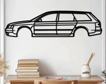 Arte de pared de metal de camioneta deportiva moderna, elegante silueta ejecutiva, decoración para garaje u oficina, arte de pared para entusiastas de la automoción, regalo para el Día del Padre
