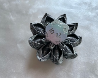 Living Ashes Dice Flower Hair Clip