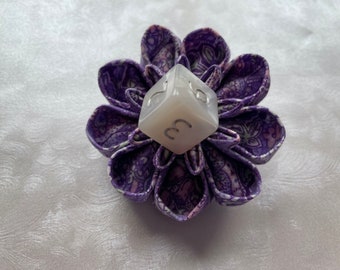 Luck Be a Lady Dice Flower Hair Clip