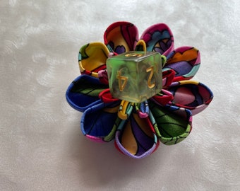 Poisoner's Posey Dice Flower Hair Clip