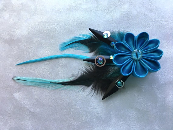 Serpent of the Sunset Fields Kanzashi Hair Flower