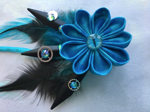 Serpent of the Sunset Fields Kanzashi Hair Flower