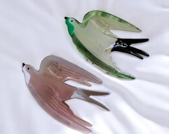 Swallow Bird Hair Claw Clip: Eco-Friendly Acetate Fashion Accessory