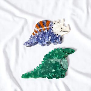 Large Dinosaur Hair Claw Clip | Cute Acetate Cartoon Grab Clip for Women & Girls | Kawaii Hair Accessory, Gift Idea.