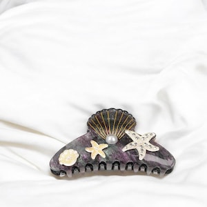 YHJ Starfish Hair Claw for Women | Rhinestone Acetate Clip  | Trendy Hair Accessory for Vacations  | Perfect Gift for Her.