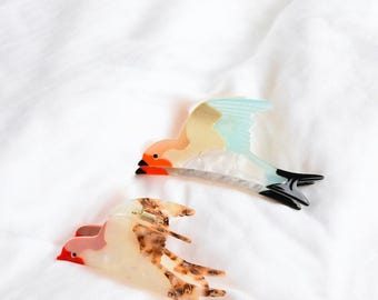 Cartoon Swallow Hair Claw Clip | Colorful Bird Acetate Hair Clip | Cute Animal Hair Claw | Aesthetic Hair Accessory | Gift for Her.