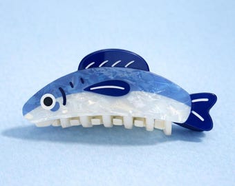 Fish Hair Claw Cli | Sardine Hair Clip | Kawaii Hair Accessory | Cute Aesthetic Hair Clip | Unique Animal Hair Clip | Gift for Her Women.