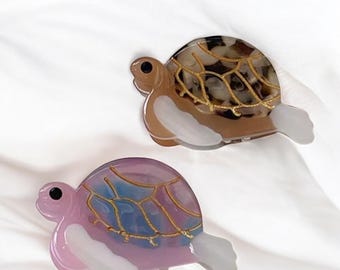 Ocean Turtle Hair Claw Clip | Acetate Mini Shark Clip