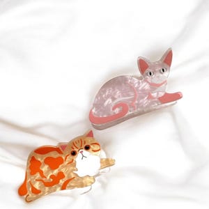 Klemklem voor kittenhaar | Gepersonaliseerde haaiencartoon dierenontwerp voor kattenhaar | Perfect hoofddekselcadeau voor vrouwen.