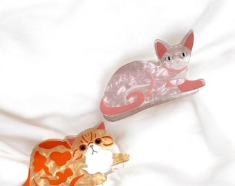 Cartoon Kitten Hair Claw Clip | Playful Cat Lover Gift