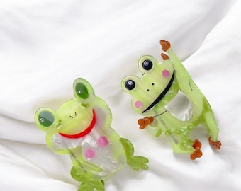 Big Eyed Frog Hair Claw Clip | Acetate Animal Accessory