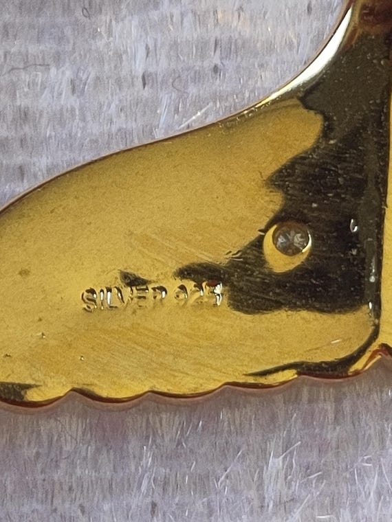 Pendentif vintage queue de poisson en argent 925 … - image 5