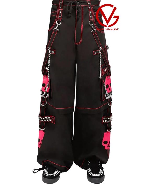 Handmade Gothic Skull Cargo Pants: Punk Cyber Streetwear - Etsy