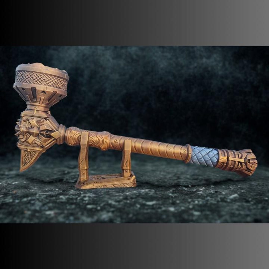 Rumble of the Depths – Dwarven War Hammer | 3D Printed Prop | Cosplay ...