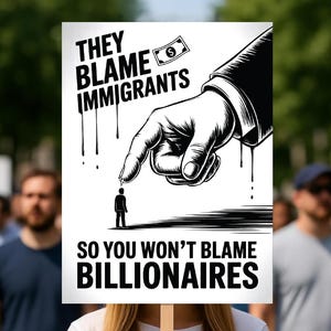 Anti-ICE Protest Sign, Immigrant Rights Poster, No Kings Rally, Resist Fascism (Digital Download)