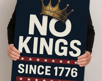 "Keine Könige in Amerika dagegen Zeichen: Anti-Trumpf cottish printable Poster druckbare, Democracy Wandkunst (digitaler Download)"