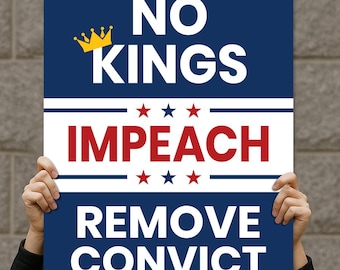 No Kings Anti-MAGA Protest Poster: Political Rally Sign (Digital Download)
