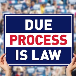 Due Process Is Law Sign: Human Rights Poster (Digital Download)