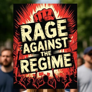 Protest Sign: Rage Against the Regime, Anti-Trump (Digital Download)