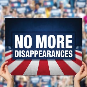 Anti ICE Protest Sign: No More Disappearances Printable Poster (Digital Download)