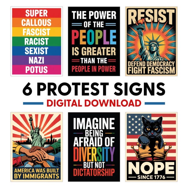 Anti Prius Sign Free Printable Anti Trump Protest Signs - Etsy