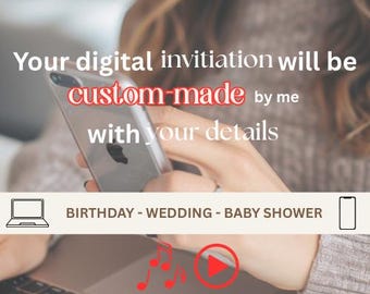 Customized Video Invitation | Personalized Digital Invite | Animated Event E-Card | Birthday, Baby Shower, Wedding, Party