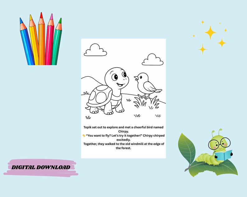 Preschool Story & Coloring Book PDF | Topik’s Big Adventure | Printable ...