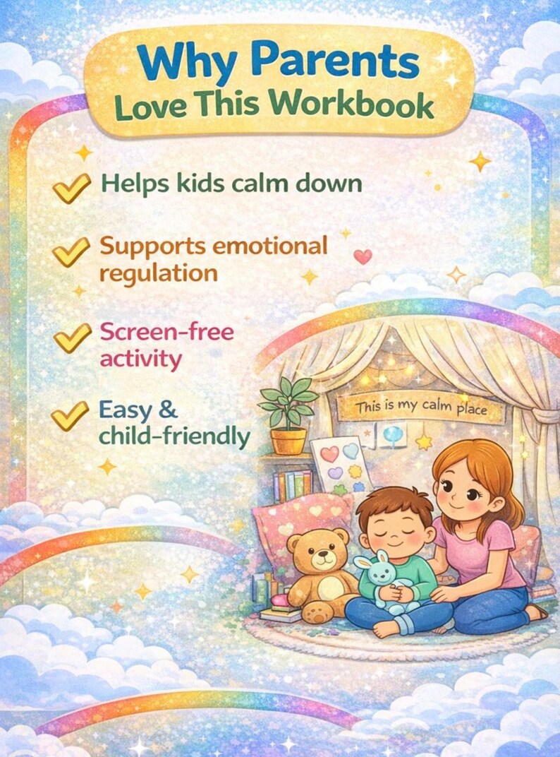 SEL Calm Down Workbook for Kids Ages 3–6 | Social Emotional Learning ...