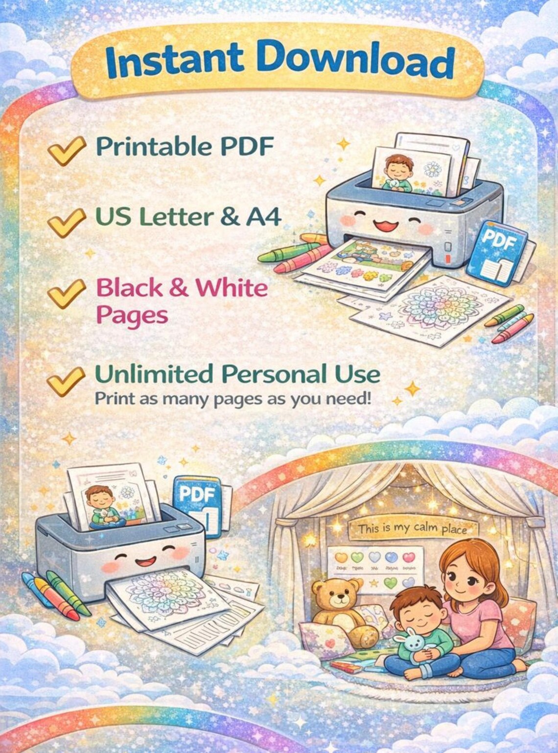 SEL Calm Down Workbook for Kids Ages 3–6 | Social Emotional Learning ...