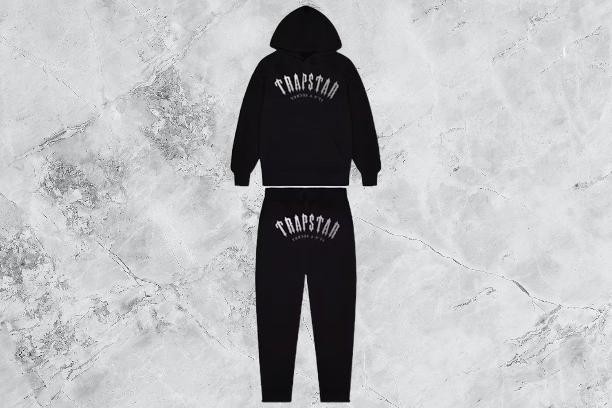 トップス Trapstar Tracksuit - Black / Black Trapstar CHENILLE DECODED HOODED TRACKSUIT - BLACK